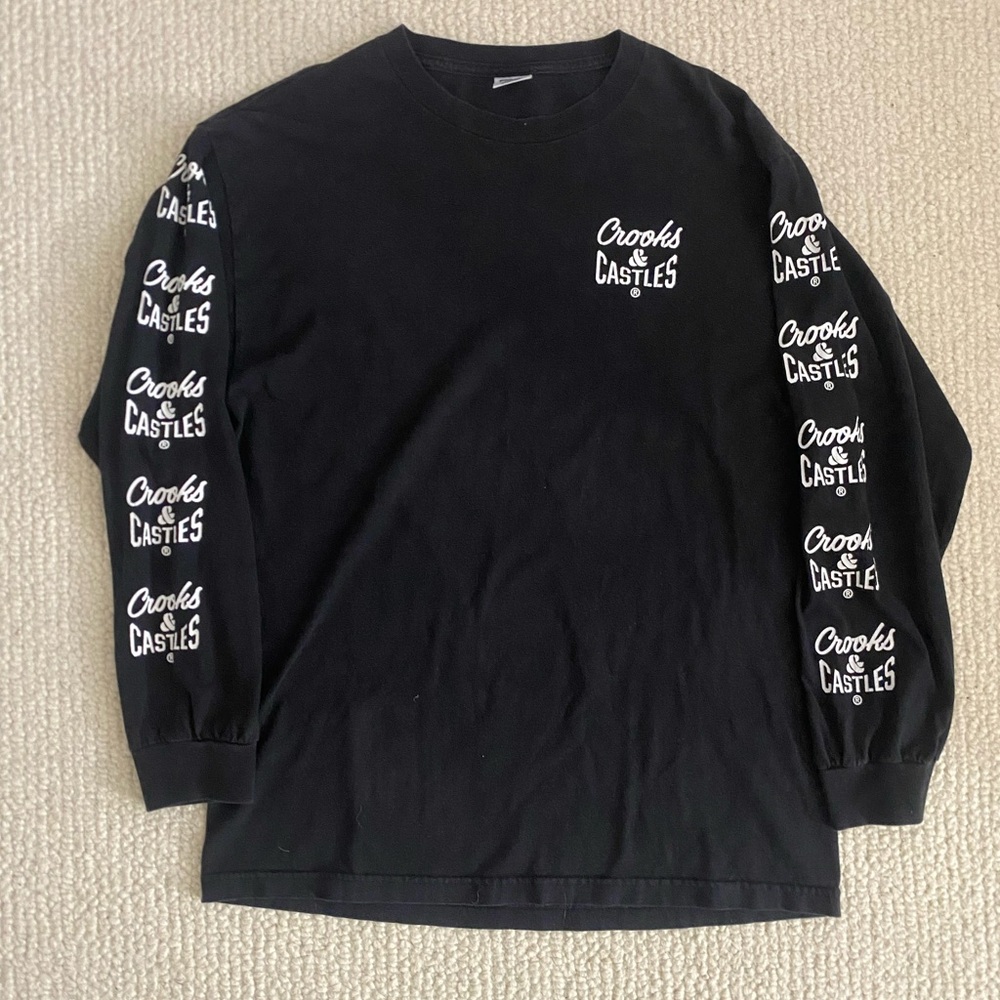 Men’s Crooks & Castles Long Sleeve Logo Tee